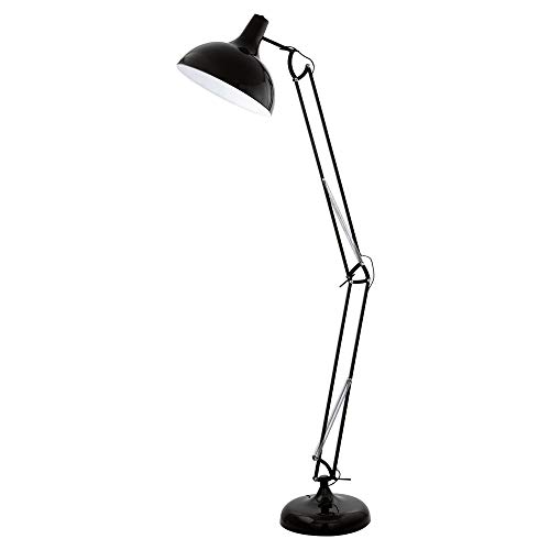 Eglo BORGILLIO Lampada a Stelo E27, 1 W, Argento, 38 x 34 x 190 cm