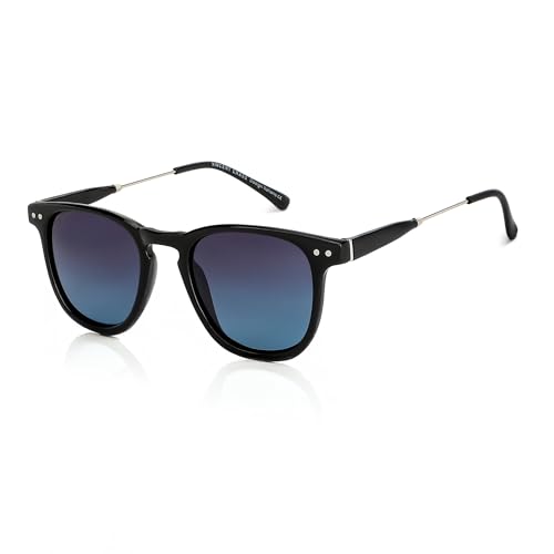 Image of Vincent Chase By Lenskart | Full Rim Round Stylish Sunglasses | Polarized and UV Protected | For Men and Women | Large | VC S14089