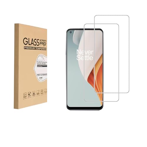 Shunwige [2 PCS] Protector de pantalla de vidrio templado,Diseñado para OnePlus Nord N100,Cristal templado/Resistente a arañazos/Cubre sólo el área de la pantalla
