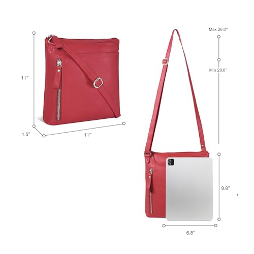 Image of Leather Crossbody Bags for Women - Ladies Sling Handbags - Medium Cross body Purses Handbags - Purses For Women