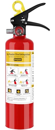 ABC Fire Extinguisher for Home- 1-A:10-B:C Rated Dry Chemical Extinguisher, Extintor Para Carro Fire Safety Equipment with Quick-Release Handle for Kitchen, Business, Vehicle