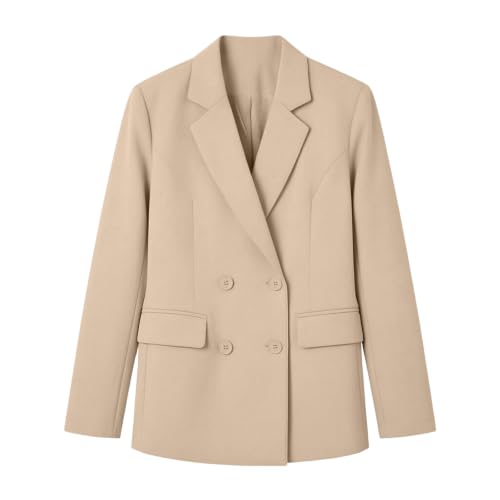 PXQIRMR Blazers for Women Business Casual Double Breasted Lapel Suit Jacket - image 4