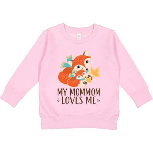 inktastic MomMom Loves Me Fox Grandchild Toddler Sweatshirt 7 Pink 2dbf2