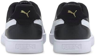 PUMA Unisex Yetişkin Shuffle Spor Ayakkabı, Puma Black-Puma White-Puma Team Gold, 42.5 EU - Görsel 4