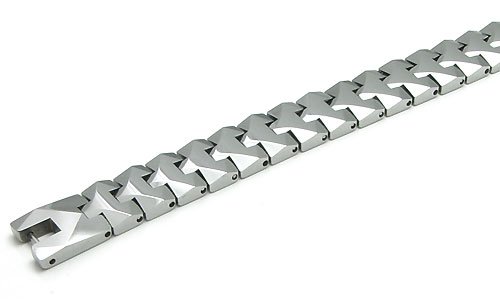 Metal Factory Tungsten Carbide 10Mm Men'S Link Bracelet Sz 8.5 Inch thumb #1