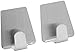 Produktbild FACKELMANN Klebehaken trapezförmig 5cm 2 Stück aus Edelstahl, Silber, 5 x 4 x 2 cm