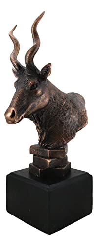 Estatua rústica de antílope africano Kudu en bronce 9.75" miniatura 4