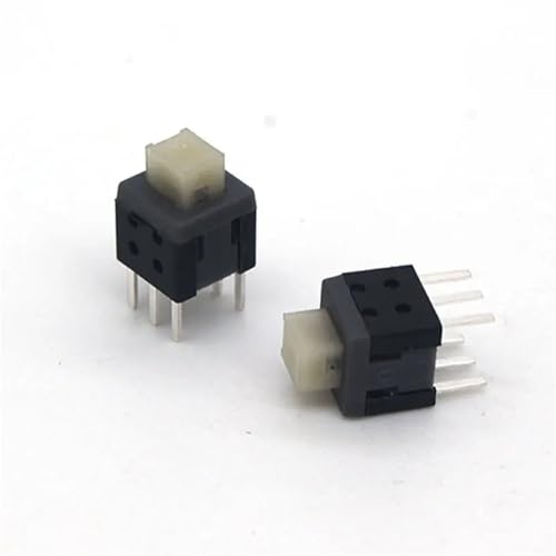 Interrupteur de rechange blanc 5.8mm avec verrouillage autobloquant tête plate 2pcs