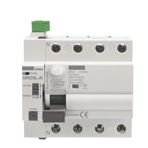 RCCB GRD9L-R tipo A 4P 63A 300mA interruptor diferencial rearmable motorizado automatico 2