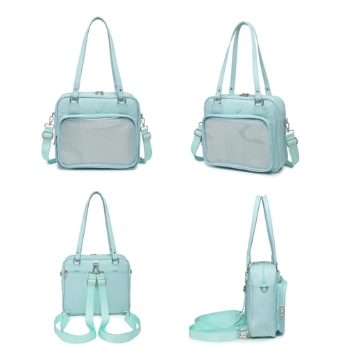 Image of Oxford Ita Bag Crossbody Shoulder Bag Satchel Messenger Backpack Multi-Purpose Pins Display