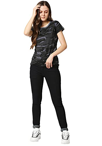 Image of Wear Your Opinion Women's Camouflage Army Military Stylish Half Sleeve Top T-Shirt