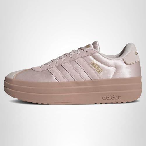 Adidas Women's Vl Court Bold, Wonder Quartz/Wonder Quartz/Pink Gum, 8