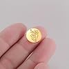 kkjoy 5Pcs Disc Coin Birth Flower DIY Charms for Jewelry Making and Crafting, Gold Stainless Steel Pendant Craft Supplies Accessories for Make Bracelet Necklace Earrings (08-Aug-Gladiolus) #2