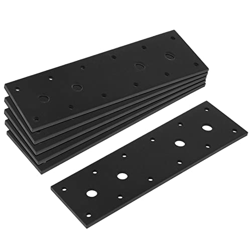 MOUNTAIN_ARK 6 Pack Black Flat Straight Mending Plate, 8-1/2