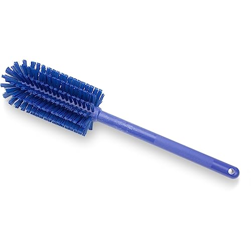Image of SPARTA Large Water Bottle Brush Ideal for Wide-Mouth Jars, Bottles and Tumblers, Dishwashing Tool with Handle for Home and Commercial Kitchens, Plastic, 16 Inches, Blue, (Pack of 4)