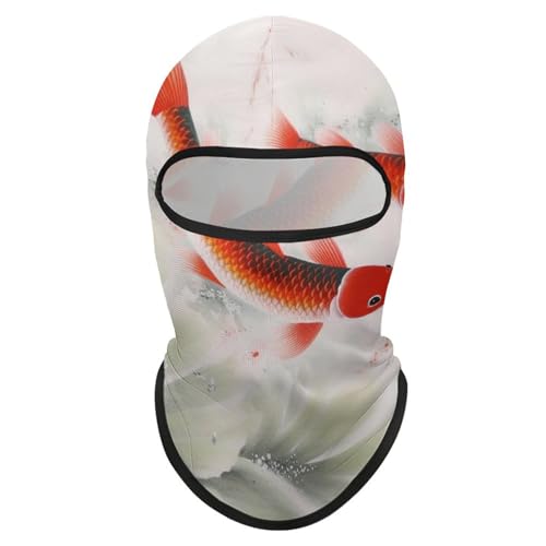 Máscara facial de balaclava roja auspiciosa para hombres y mujeres, protección solar, transpirable, cubre todo el cabeza para senderismo, ciclismo, correr, conducción miniatura 7