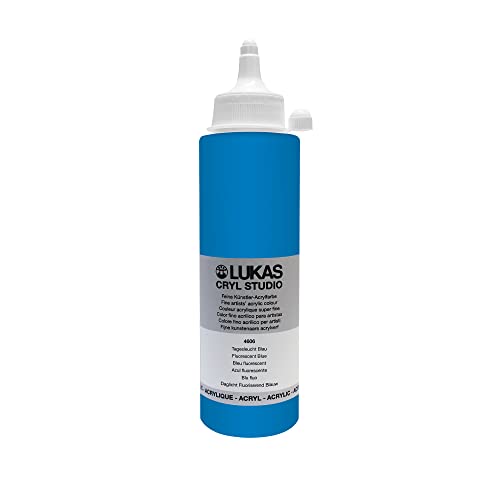 Lukas Cryl Studio - Peinture acrylique - 250ml - Fluorescent Bleu