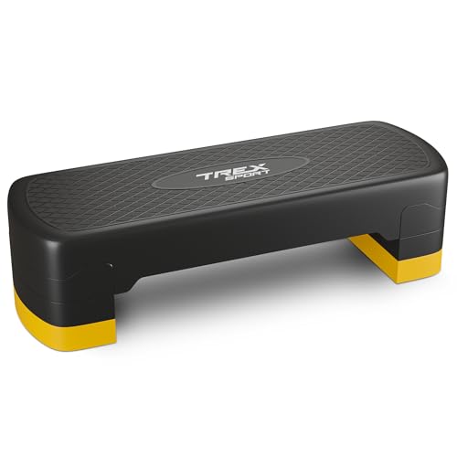 TREX SPORT Steppbrett für zuhause höhenverstellbar TX-030AS | 68×28×10/15/20cm Aerobic Stepper 3 Stufen, rutschfest, bis 350kg belastbar | Stepboard Gelb TREX SPORT Steppbrett für zuhause höhenverstellbar TX-030AS | 68×28×10/15/20cm Aerobic Stepper 3 Stufen, rutschfest, bis 350kg belastbar | Stepboard Gelb