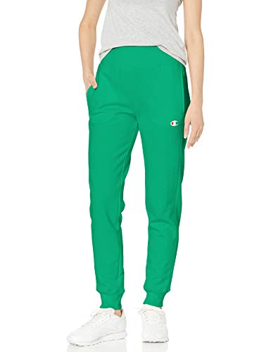 Champion LIFE Women's Reverse Weave Jogger-Small Left Leg C, Green Field