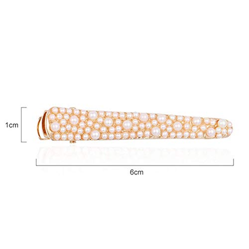 Miao Jin 12 Pcs Rhinestone Pearls Alligator Hair Clips Duckbill Hairpins thumb #1