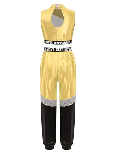 Costume danse jazz et hip hop pour enfants ensemble brillant