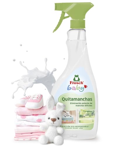 Frosch Baby – Quitamanchas, Pretratamiento para Manchas Difíciles y Secas (Cereales, Papilla…) – Apto para Ropa Blanca y de Color – 500ml (Formato Spray)