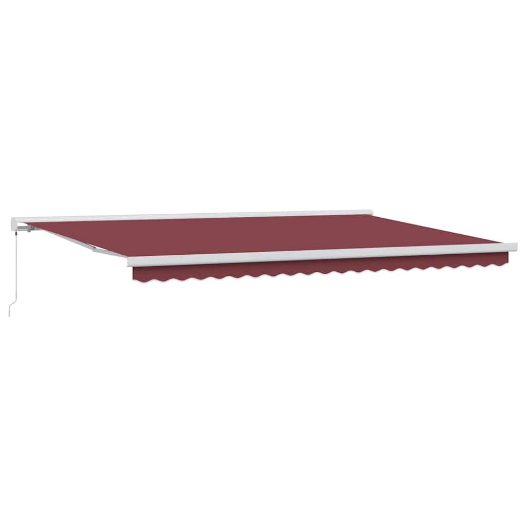 Toldo manual de 500 x 300 cm, con brazo articulado, con manivela de aluminio, para terraza, balcón y jardín, protección solar robusta para exteriores, catering y tiendas