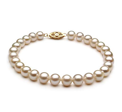 Image of White 6-7mm AA Quality Freshwater Cultured Pearl Bracelet for Women