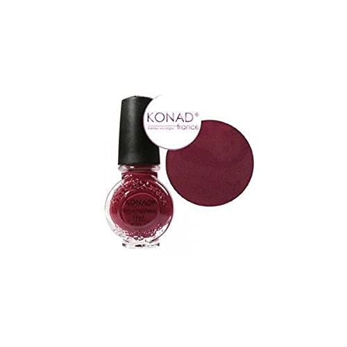 Konad - Smalto per nail art, colore rosso granato, 11 ml