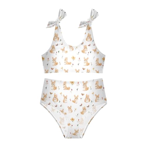 KLL Girls Bathing Suits Cute Tankini Bikini Set with Adjustable Strap3