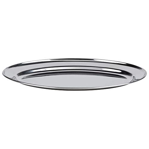 Image of KMW Professional-Grade Oval Platter 25 cm (0.7 Mm) S /S - (2 pcs Set) | with Comfortable Grip | Compact Build