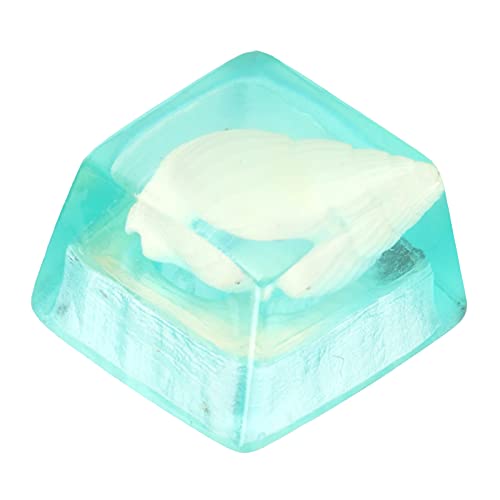 Yoidesu Resin Keycap, Artisan Keycap Hand‑Made Corrosion‑Resistant Universal Mechanical Keyboard Accessories(Blue Shell)