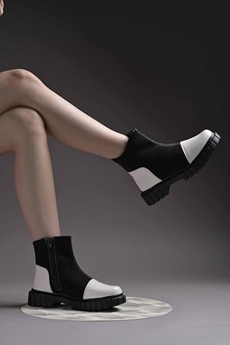 Image of Creattoes Slip-On Zipper Boots for Women & Girls - Trendy, Comfortable, and Easy to Style | CR105