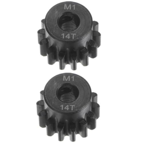 ADORLY 2Pcs Hard Steel Pinion Gear 14T Mod1 5mm, ARAC7602 for Arrma 6s Blx Upgrade Parts Arrma Kraton Mojave Notorious Outcast Talion Typhon Pinion Gear Parts