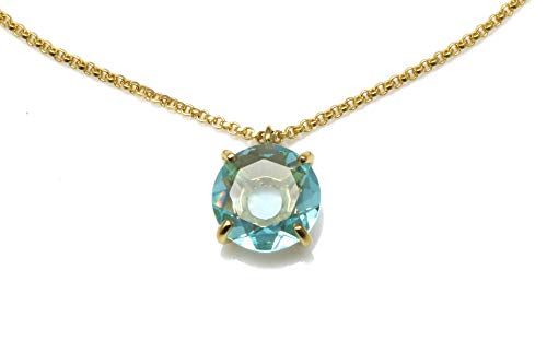 Collier de topazes bleues en or 14k pour femmes fait main