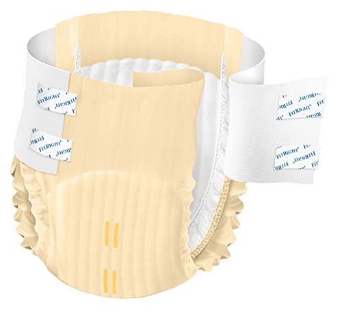 Fitright Ultra Adult Diapers, Disposable Incontinence Briefs With Tabs, Heavy Absorbency, X-Large, 57"-66", 4 Packs Of 20 (80 Total) #TOP3