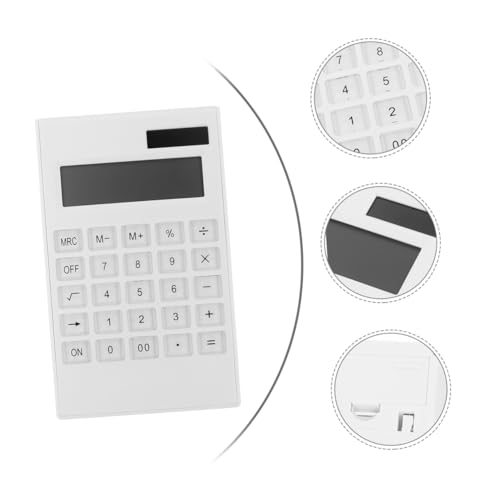 Calculadora sin batería portátil ecológica con panel solar y botones grandes 7