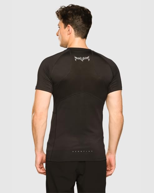 Image of Men's Compression Half Sleeve T-Shirt | High Performance Stretch Athletic Gym Tee | Moisture Wicking Quick Dry Slim Fit Base Layer for Workout, Running, Training, Sports