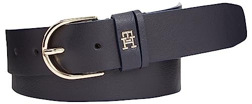Tommy Hilfiger Damen Gürtel Timeless 3,5 cm Ledergürtel, Blau (Space...
