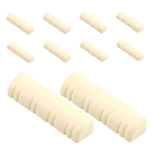 Abaodam 10個 曼陀林上枕 米色 プラスチック製 耐久性あり 簡単取り付け アコースティックギター ナット フォークギター ブリッジ 替えパーツ