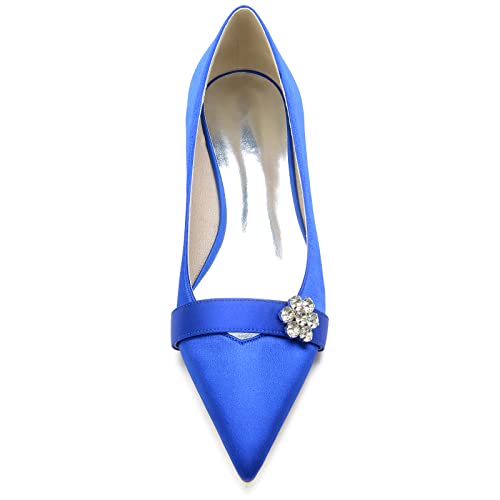 Women's Pointed Toe Wedding Shoes Flats Bridal Flats Evening Prom Party Dress Flats Shoes 2.5Cm2