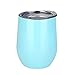 Uspeedy 9 OZ Stainless Steel Wine Glasses, Wine Cup, Wine Tumbler Sippy Cup with Lid for Red Wine, Cocktail, Liquors and Nonalcoholic Beverages (Color 0 6)