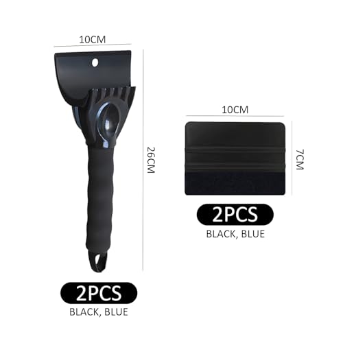 2 Stück Auto-Eiskratzer Und 2 Stück Auto-Schaber, Winter-Schneeräumwerkzeuge, Anti-Ski-Schaufeln, Auto-Werkzeug-Zubehör