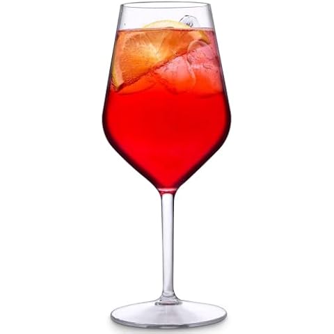 AIOS Set of 2 Unbreakable Tritan Wine Glasses Cover