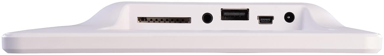 infactory Senioren Uhr: Digital-Uhr mit 10"-Display, Wecker, Medizin-Erinnerung, Mediaplayer (Digitaler Bilderrahmen, Weck mit Kalender, Farbe)