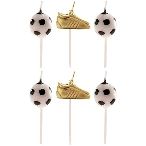 Dekora - Football Candles for Birthday Cake - Football and Golden Boot Cover