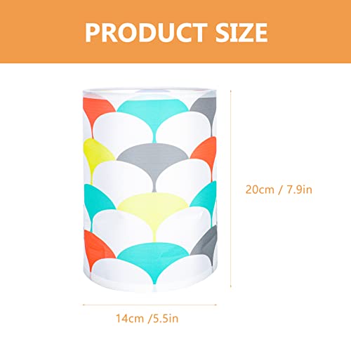Osaladi E27 Cloth Lamp Shade: Desk Lamp Shade, Light Accessory Lampshade Replacement, Lamp Cover For Home, Table/Floor Lamp, Hanging Light (Colorful Waves) #TOP5