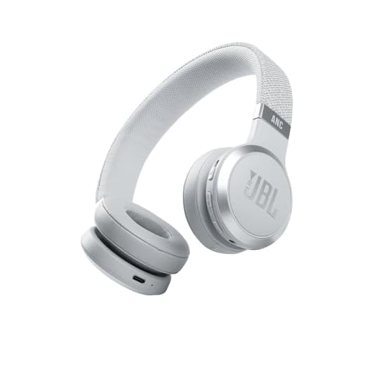 JBL LIVE 460NC - Auriculares supraaurales inalámbricos con cancelación adaptativa de ruido, tecnología Bluetooth, hasta 50h de batería sin NC, asistente de voz y conexión multipunto, blanco