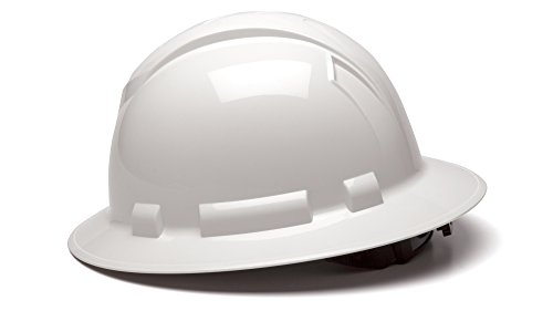 Casco de seguridad Pyramex HP54110 blanco con suspensión de trinquete de 4 puntos para obra 4