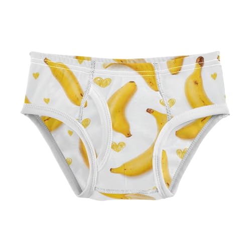 Wusikd Yellow Bananas Boys' Underwear Cotton Heart Boys Briefs Soft Toddler Underwear 2T